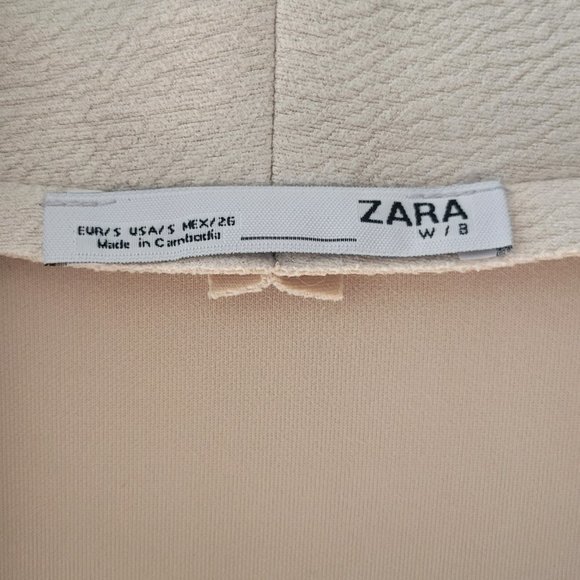 EUC Zara Faux Suede Ecru Long Jacket/Duster size Small - Picture 5 of 5